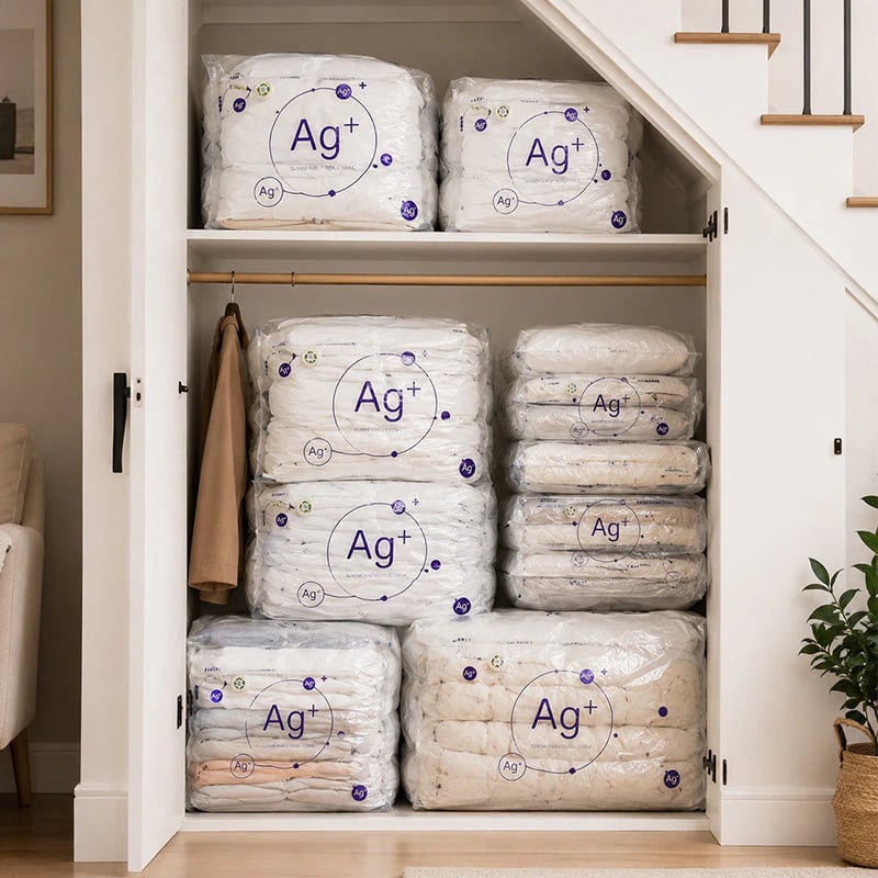 📦💨 Vacuum storage bags for duvets and clothes – save space! 🧺🔽