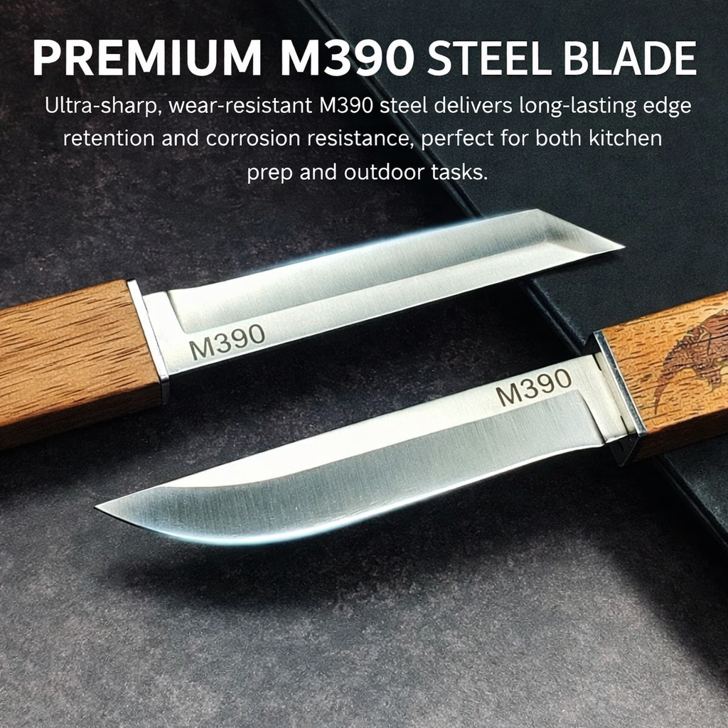🔥 M390 DRAGON &amp; PHOENIX DUAL-BLADE KNIFE 🔥