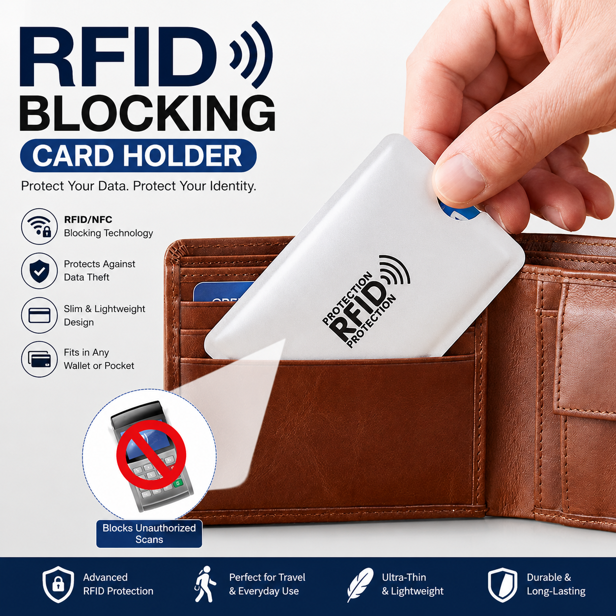 ✨Last Day 50% OFF🔥RFID Blocking Sleeves – Protect Your Cards from Electronic Theft