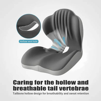 🔥Last Day 75% OFF🔥Ergonomic Memory Foam Seat Cushion with Lumbar and Back Support, Relieves Back Pain, Reduces Pressure