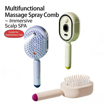 Electric Spray Air Cushion Massage Hair Comb – Anti-Tangle & Essential Oil Mist Brush