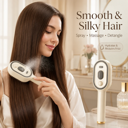 Electric Spray Air Cushion Massage Hair Comb – Anti-Tangle & Essential Oil Mist Brush