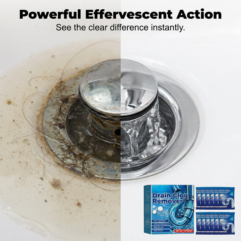 🧼 BUY 1 GET 1 FREE!🚰 Effervescent Drain Clog Remover Tablets – Fast-Acting, Safe for Pipes & Removes Odors for Smooth Drains ✨