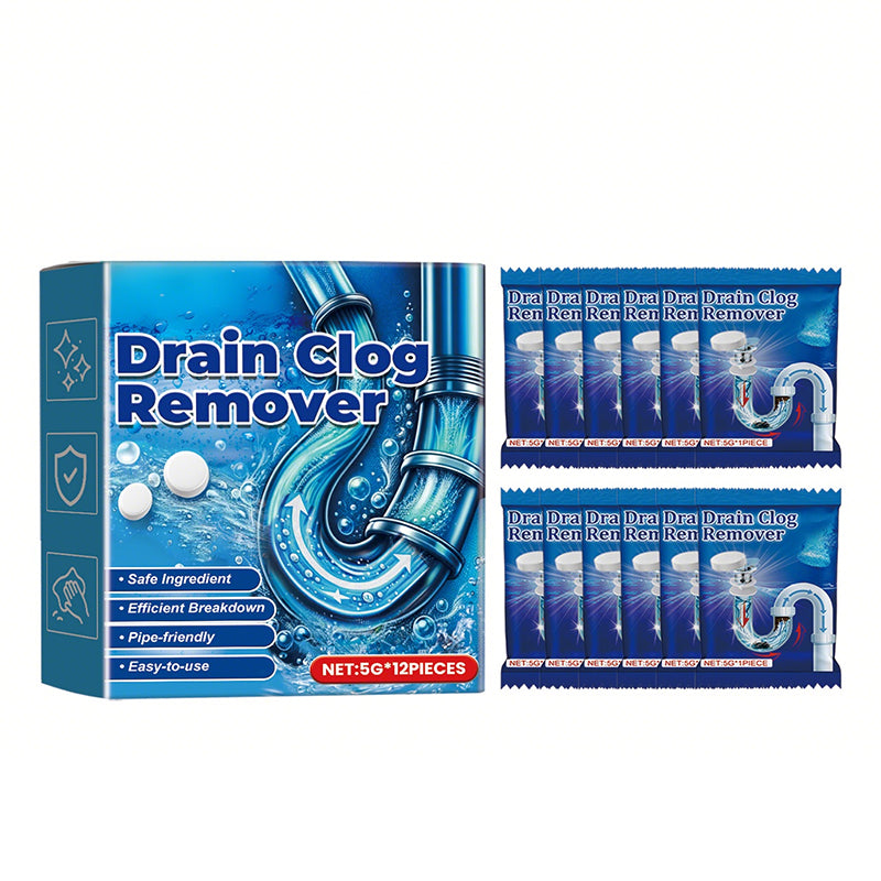 🧼 BUY 1 GET 1 FREE!🚰 Effervescent Drain Clog Remover Tablets – Fast-Acting, Safe for Pipes & Removes Odors for Smooth Drains ✨